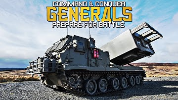 USA MLRS M270 vs China Tank (PREPARE FOR BATTLE MOD) C&C Generals Zero Hour