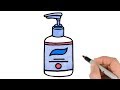 How to Draw Sanitizer Bottle | Coronavirus Drawings