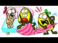 Shock! Mummy at Vegetable House | Funny Cartoon | Avocado Couple