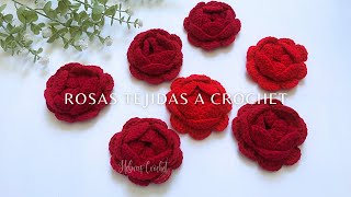 🌹COMO TEJER ROSAS a GANCHILLO FÁCIL y RÁPIDO 🍃 | Tutorial Hebras Crochet