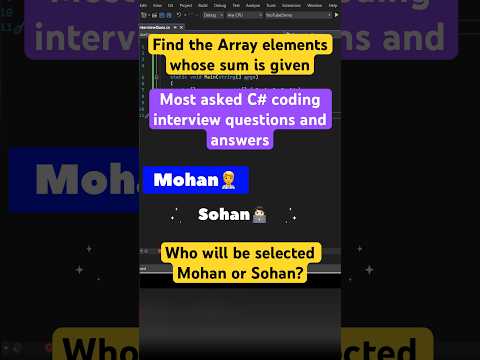 Find the two array elements whose sum is given in C# #shorts #coding #array #csharp #forloop