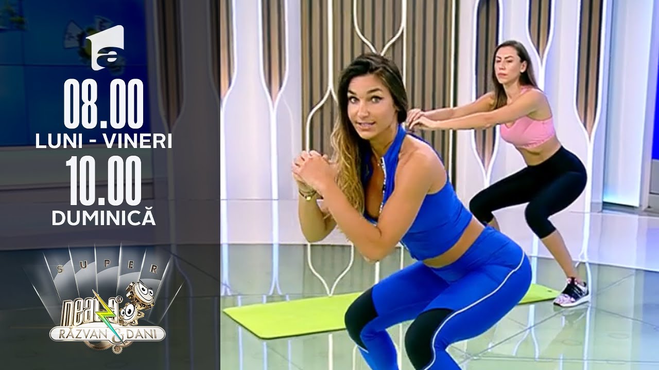 Exerciții în slow motion pentru fesieri și picioare | Fitness cu Diana Stejereanu