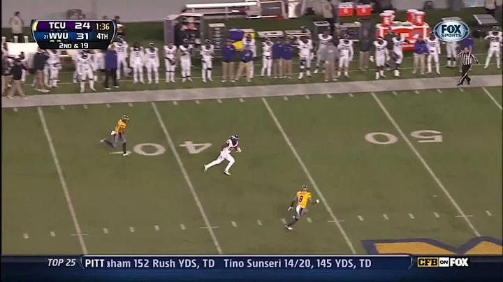 Josh Boyce 94 Yard TD Catch TCU Horned Frogs vs WV...