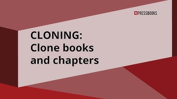 PressbooksEDU: Clone Books and Chapters