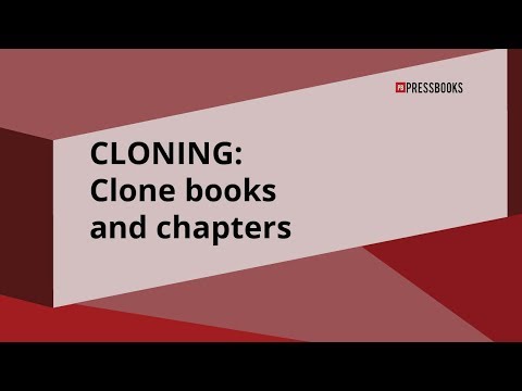 Thumbnail for the embedded element "PressbooksEDU: Clone Books and Chapters"