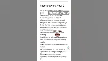 Rapstar Flow G #lyrics