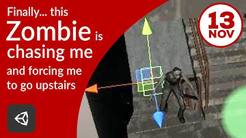 How to make a zombie running towards and chasing the player - Unity Game Development Tutorial