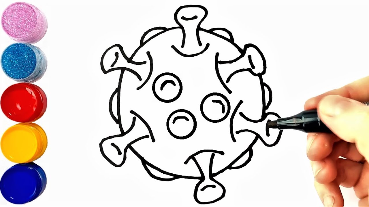 Как нарисовать вирус легко и просто