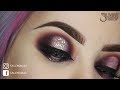 Pink  burgundy glitter spotlight  makeup tutorial  shlemonade