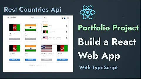 Let's build a complete web app using Country Rest API | React Portfolio Project with TypeScript