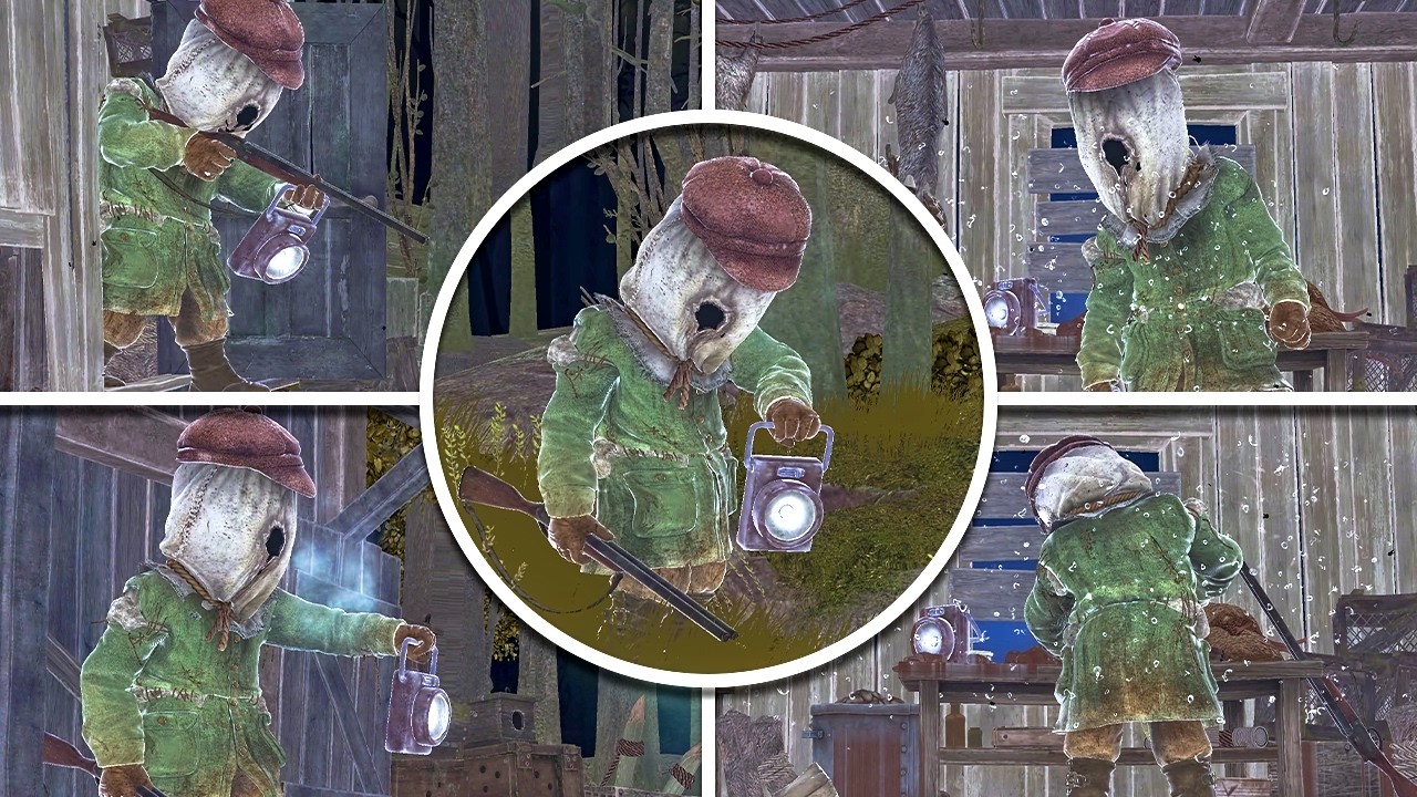 Little Nightmares 2 - All The HUNTER Scenes in BRIGHT Mode (All Secrets)