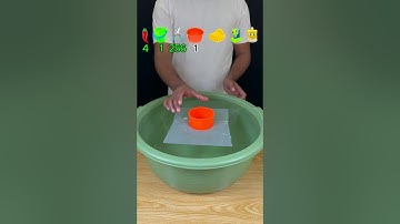 Probeer eens te raden hoeveel tissuepapier er nodig was! #bevredigend #experiment #asmr #water #t...