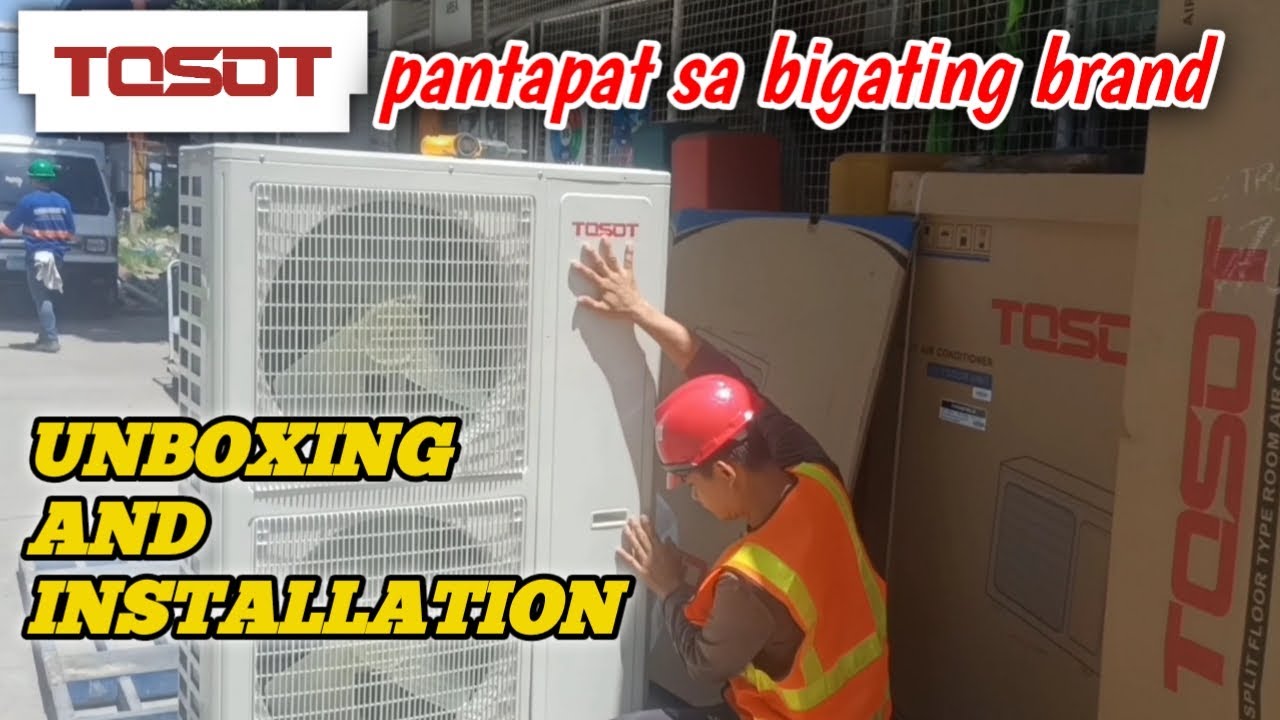 INSTALLATION OF TOSOT AIRCON | 5TR FLOOR MOUNTED - YouTube