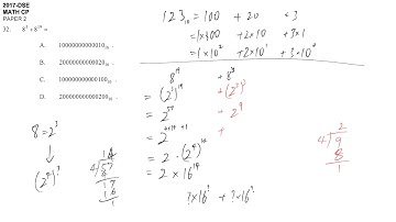 DSE maths core 2017 paper2 #32 binary decimal hexadecimal