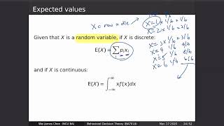 3/17 Behavioral Decision Theory 1st