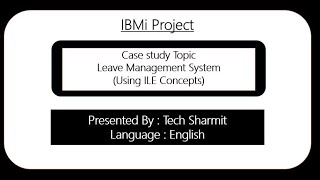 Leave Management System  in ibmi | ibmi complete project | IBMi Project with ILE Concepts | AS400 |