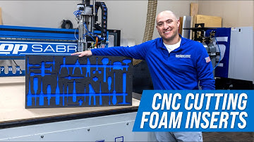 Schuimrubberen inzetstukken voor gereedschapskist snijden op een ShopSabre CNC-freesmachine