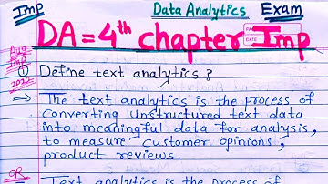 tybsc Data Analytics 4th chapter imp 🤩🤩 for university exam 2023| DA imp questions & answers