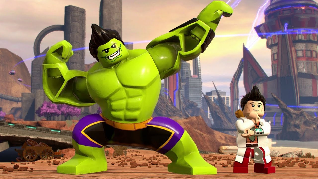 LEGO Marvel Super Heroes 2 - Totally Awesome Hulk / Amadeus Cho Free Roam  (Champions DLC) - YouTube