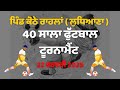 Live 🔴 40 ਸਾਲਾਂ ਆਲ ਓਪਨ ਫੁੱਟਬਾਲ ਟੂਰਨਾਮੈਂਟ ਪਿੰਡ ਕੋਠੇ ਰਾਹਲਾਂ - 22-02-2025