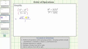 Ex 2: Simplify an Expression in Fraction form (Order of Operations)