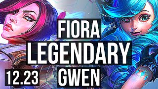 FIORA vs GWEN (TOP) | 68% winrate, Legendary, 9/2/2 | EUW Diamond | 12.23