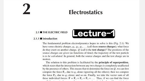 Electrostate for csir Net/JRF , Gate , Jest , TIFR, JAM
