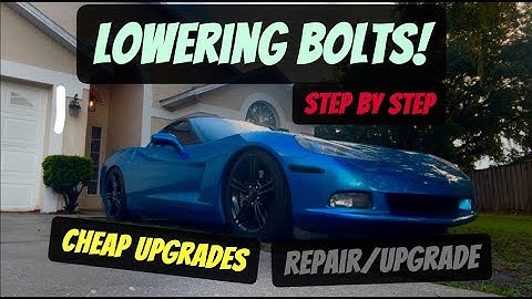 Lower Your C6! Leaf Spring Lowering Bolt Replacement