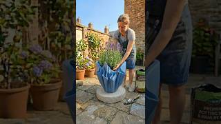 how to make flowerpot at home. #cementasmr #flowerpot #decorativepots #viralshorts #cementasmr