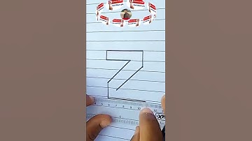 How to draw 3d letter Z#shorts #3dletterdrawing