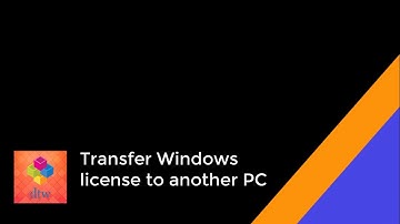 Transfer Windows license to another PC