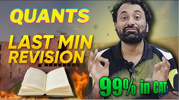 CAT Quants Tricks for 99 Percentile - Last minute tips for CAT Preparation