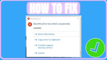 Fix BeamNG.drive 0x00000001 Error | How To Fix BeamNG.drive Has Exited Unexpectedly Error