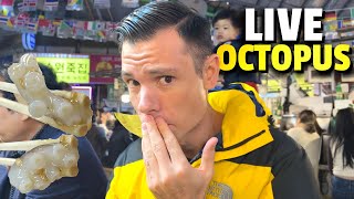 First Time Eating LIVE OCTOPUS In South Korea 🇰🇷