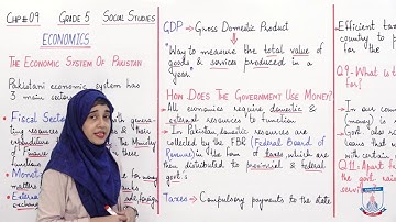 Class 5 - Social Studies - Chapter 9 - Lecture 4 - The Economic System of Pakistan - Allied Schools