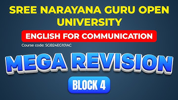 SGOU- covering all units of block 4🔥/Communication and technology/English for communication