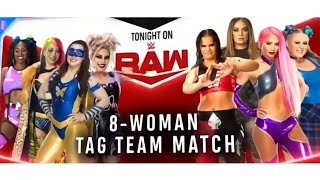 WWE RAW - Asuka, Alexa Bliss, Naomi & Nikki Cross vs Nia Jax, Shayna, Eva Marie & Doudrop