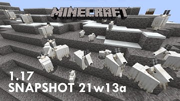 Minecraft 1.17: Snapshot 21w13a! Goats, Creative Light Block, and more!