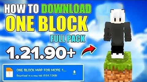 DOWNLOAD ONE BLOCK MAP FOR MCPE 1.21+ SUPPORT 1.21.90+ 🤩 