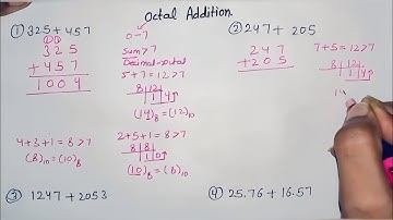 octal addition | How to do addition of octal numbers | number system @Electronic2.