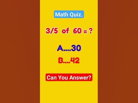 Math Quiz General knowledge | Common Knowledge Quiz #shorts #math - YouTube
