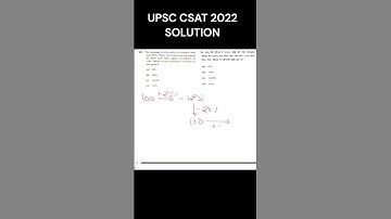 UPSC CSAT 2022 SOLUTION        #upsc2023 #prelims #csat #viral