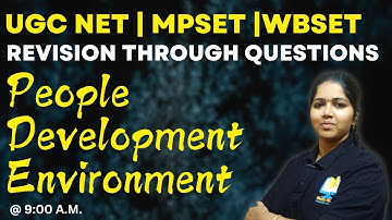 People Development & Environment-PYQs|UGC NET Paper 1 Free Crash Course Dec 2024|WBSET|MP SET|TN SET