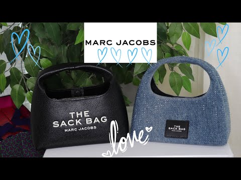 ショルダーバッグ・ポシェット MARC JACOBS THE SACK CRYSTAL EMBELLISHED MINI HOBO BAG MARC JACOBS UNBOXING | THE CRYSTAL DENIM MINI SACK BAG - YouTube