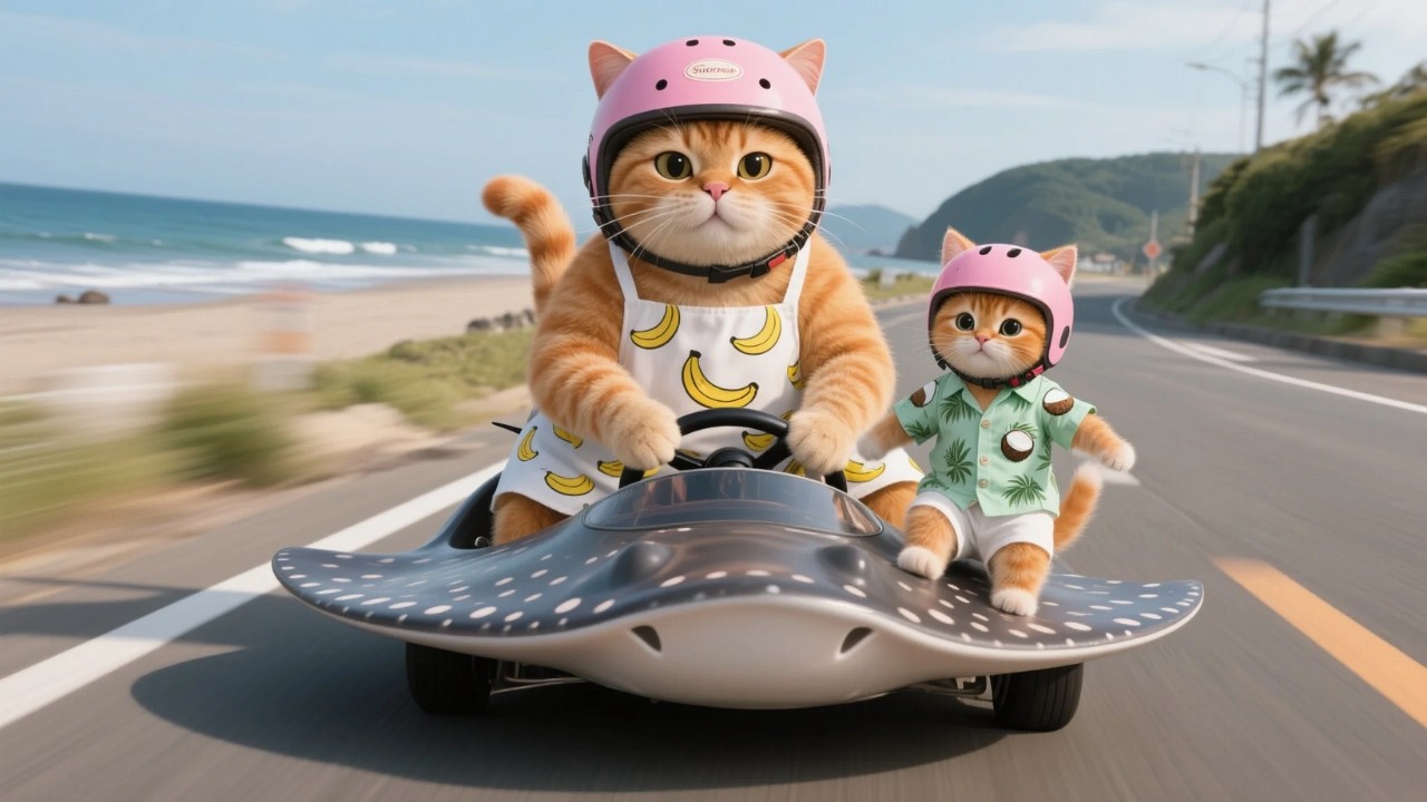 Ginger Kitten Lost On Beach😿, Mama Cat Gets Guided By Albatross❤️