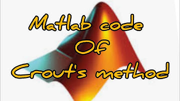 Matlab code of Crout
