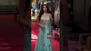 Janhvi Kapoor Clicked As She Promotes Her Next Film.