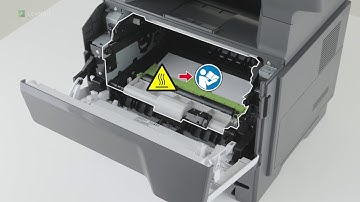Lexmark XM3250 - Clearing the paper jam in the front door