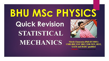 BHU MSc Physics Entrance (Quick Revision)