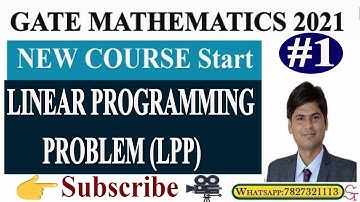 LPP | Gate Mathematics 2021 | Linear Programming Problem |  CSIR NET Mathematics